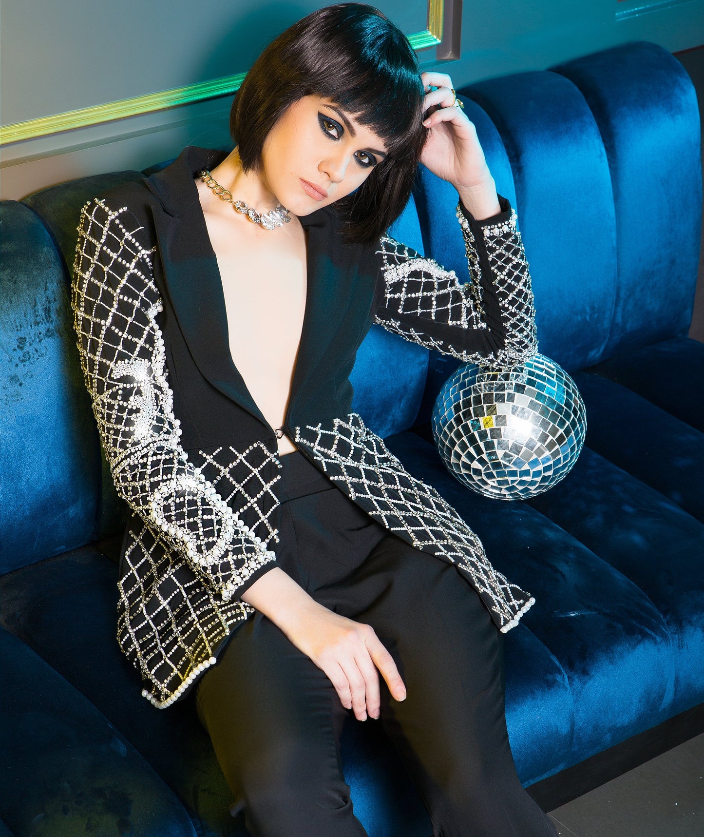 Black Pearl Blazer Set