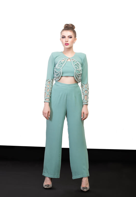 Pearl Cutwork Coord Set