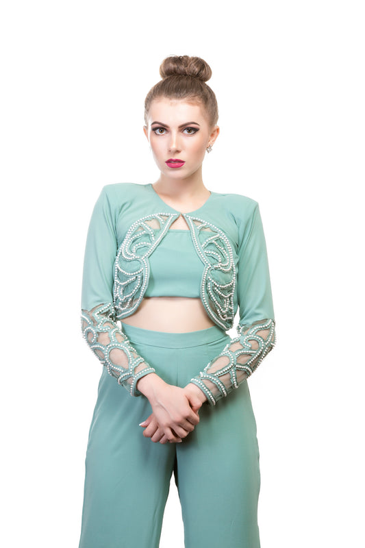 Pearl Cutwork Coord Set