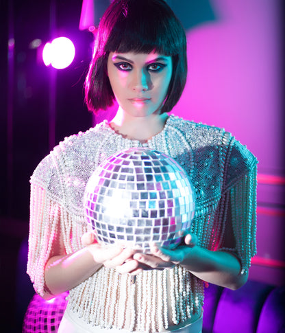 Pearl Encrusted Cape Set