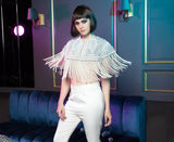 PEARL ENCRUSTED CAPE SET